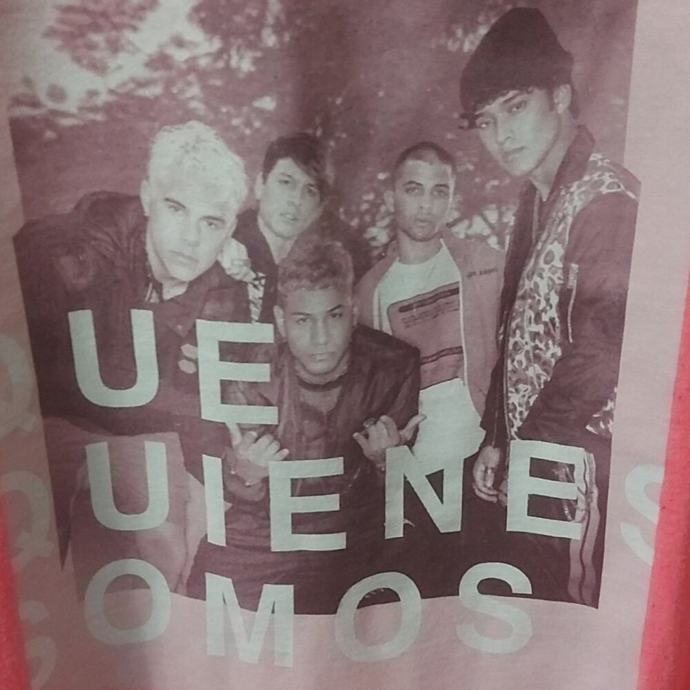 CNCO Latin Pop Boy Band Pink T-Shirt M/L "Why Don't We" Band Tee Casual Kawaii